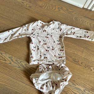 Rylee + Cru cherry print swimsuit